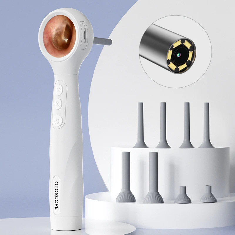 

Ultra Thin 4.2mm 1080P Hand-held Ear Scope Camera with 1.38'' IPS Screen Smart Visual Otoscope for Ear Skin Cleaning&Inspection