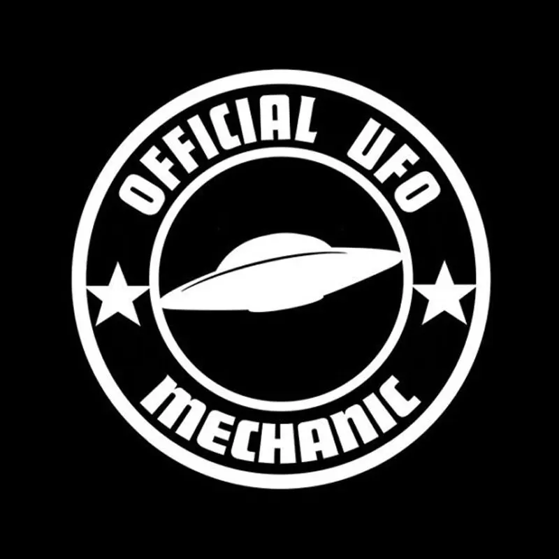 Personalized Official UFO Mechanic Funny Car Sticker Auto Parts PVC Fashion Window Decoration Anti-ultraviolet Exquisite Decal