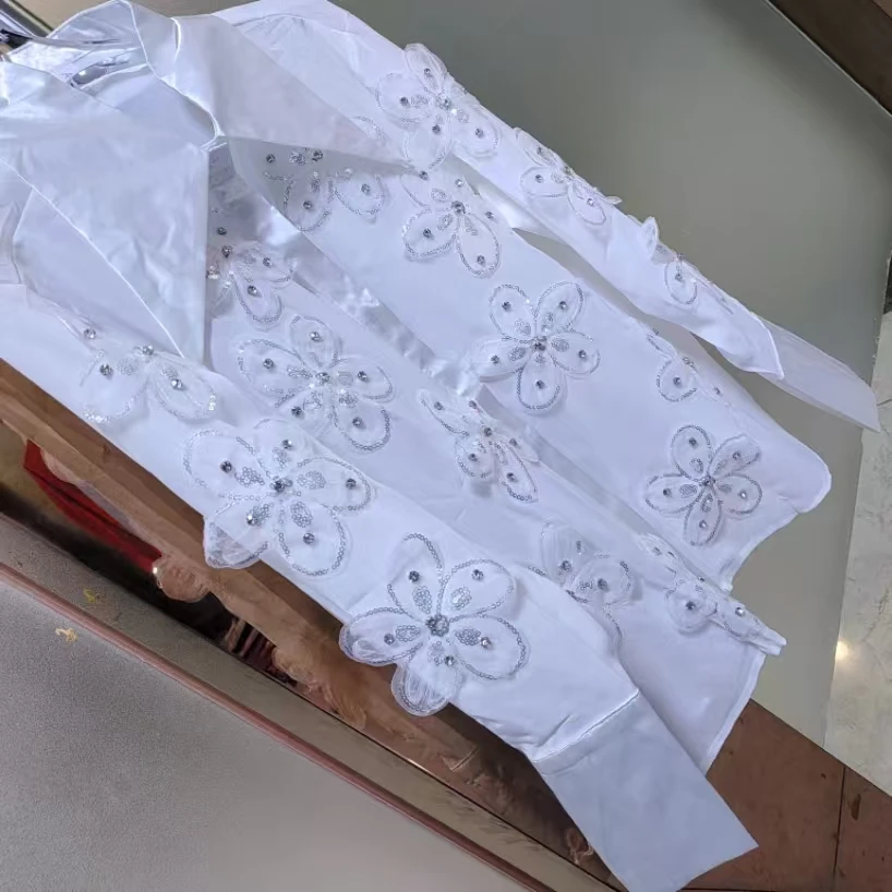 2025 outono verão nova tendência solta diamante lantejoulas flor bordado camisas de festa blusas para mulheres de manga comprida topo camisas