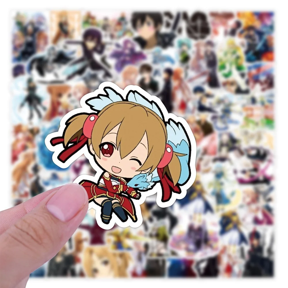 10/30/50PCS Cartoon Riman New Sword Art Online Graffiti Creative Sticker Desk Guitar  Refrigerator Waterproof Sticker Wholesale