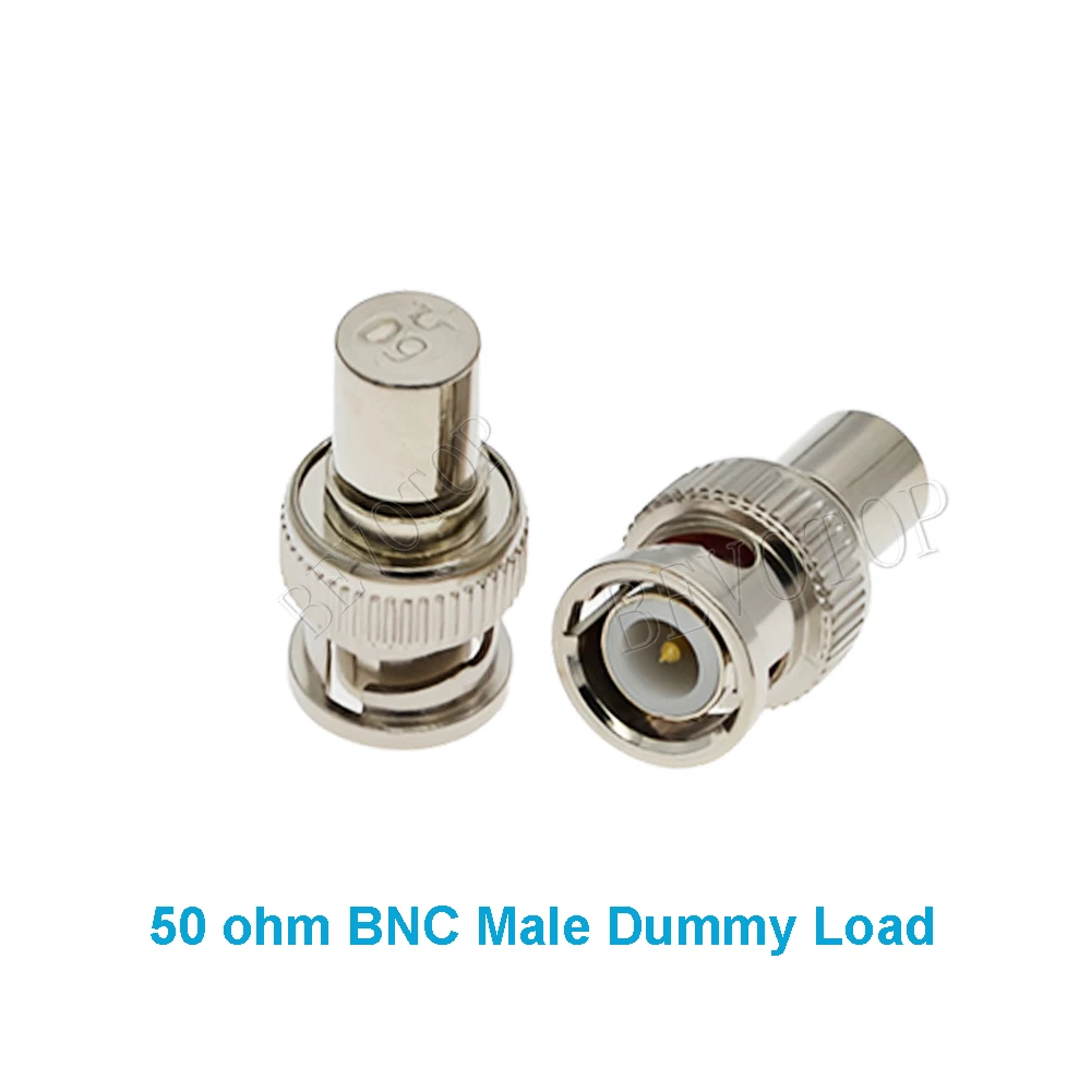 10Pcs 1W BNC Male Plug Termination Dummy Load 50Ohm/75Ohm RF Connector 50/75 Ohm Terminator for CCTV