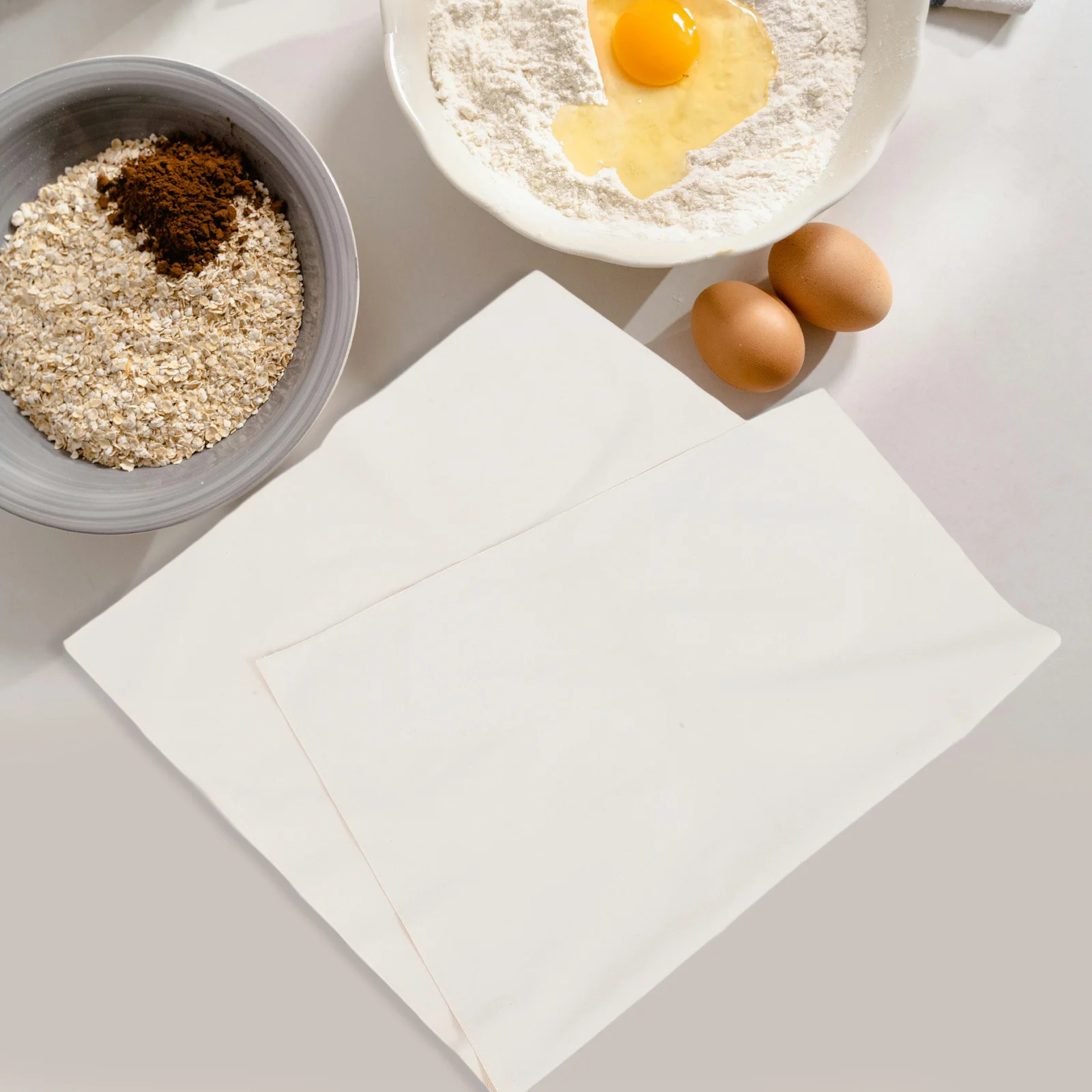 Panno per lievitazione del pane in lino, non sbiancato, riutilizzabile, per impasto, per cottura a lievitazione lieve, pasticceria, copertura per ciotola in tessuto