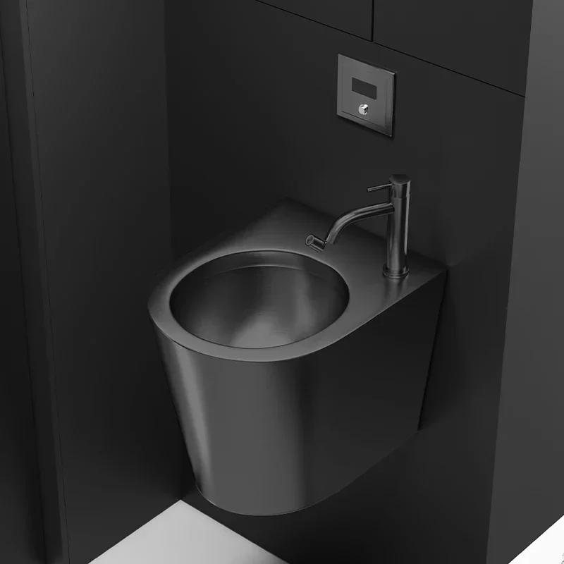 Bar black stainless steel vomiting pool wall-mounted hand vomiting basin