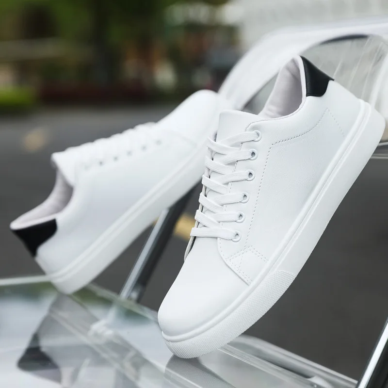 

Men's Casual Skateboarding Shoes White Shoes Outdoors Leisure Sneakers Breathable Walking Shoes Flat Shoes Chaussure Homme 39-46