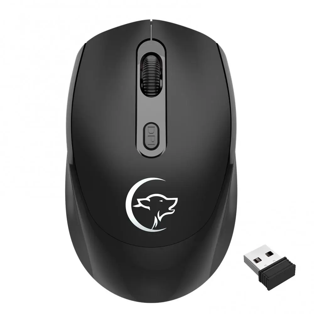 Click Optical Mouse Rechargeable 5 Million Times High-end Switc 2.4g Wireless Mouse Adjustable 1200 / 1600 / 2400 Dpi 1.5v / 7ma