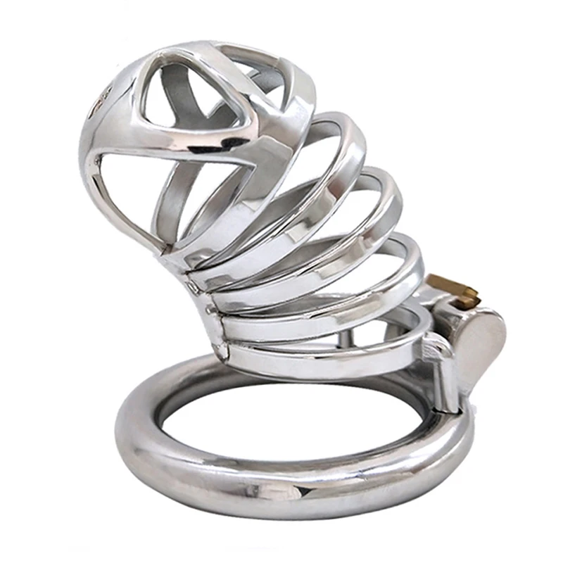 

Metal Penis Ring Cock Cage Cbt BDSM Bondage Male Chastity Cage Adult Sex Toys For Men Crossdresser Gay Chastity Lock Device