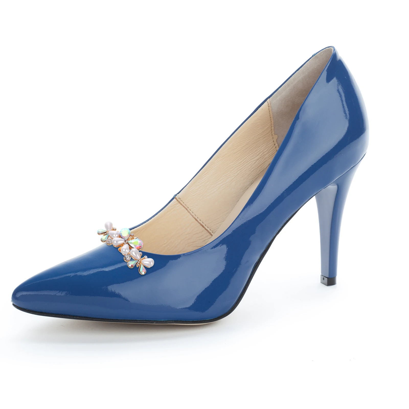 

Elegant High Heel Shoe Buckles Clips For Women Bling Rhinestones Flower Decorative Accessories Bridal Wedding Pearl Bow