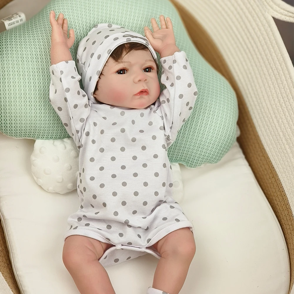 دمية صغيرة تولد من جديد مع شعر متأصل ، لعبة فينيل سيليكون ناعم ، مطلية بعروق مرئية ، جودة عالية