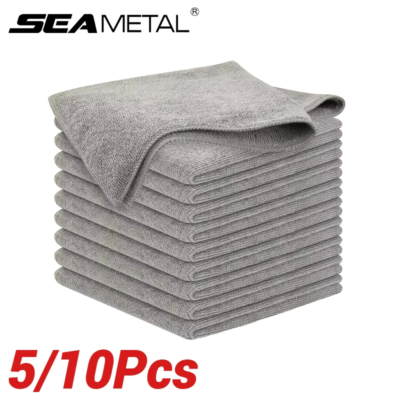 

SEAMETAL 5/10 шт. бамбуковое угольное полотенце для чистки автомобиля, многофункциональное безворсовое сушильное полотенце, высокоабсорбирующее автомобильное полотенце, многоразовая тряпка