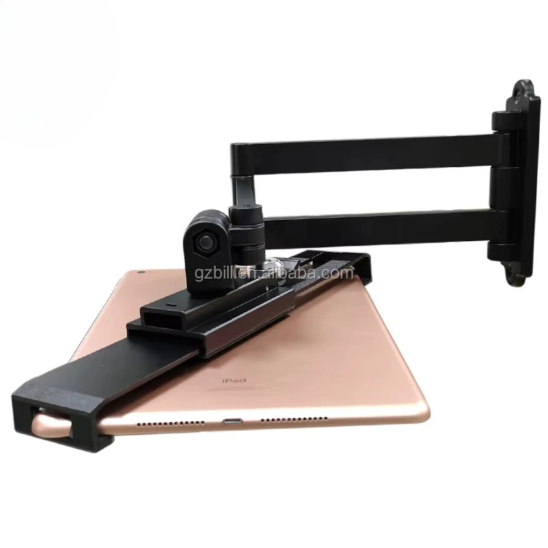 Long Adjustable Arm Wall Mount Tablet Clamp Fits 11-12.2 Inch