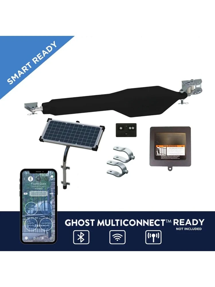 Heavy-Duty Solar Automatic Gate Opener Kit for Driveway Swing Gates with Long-Range Solar Gate Opener Remote - Model TSS1XP