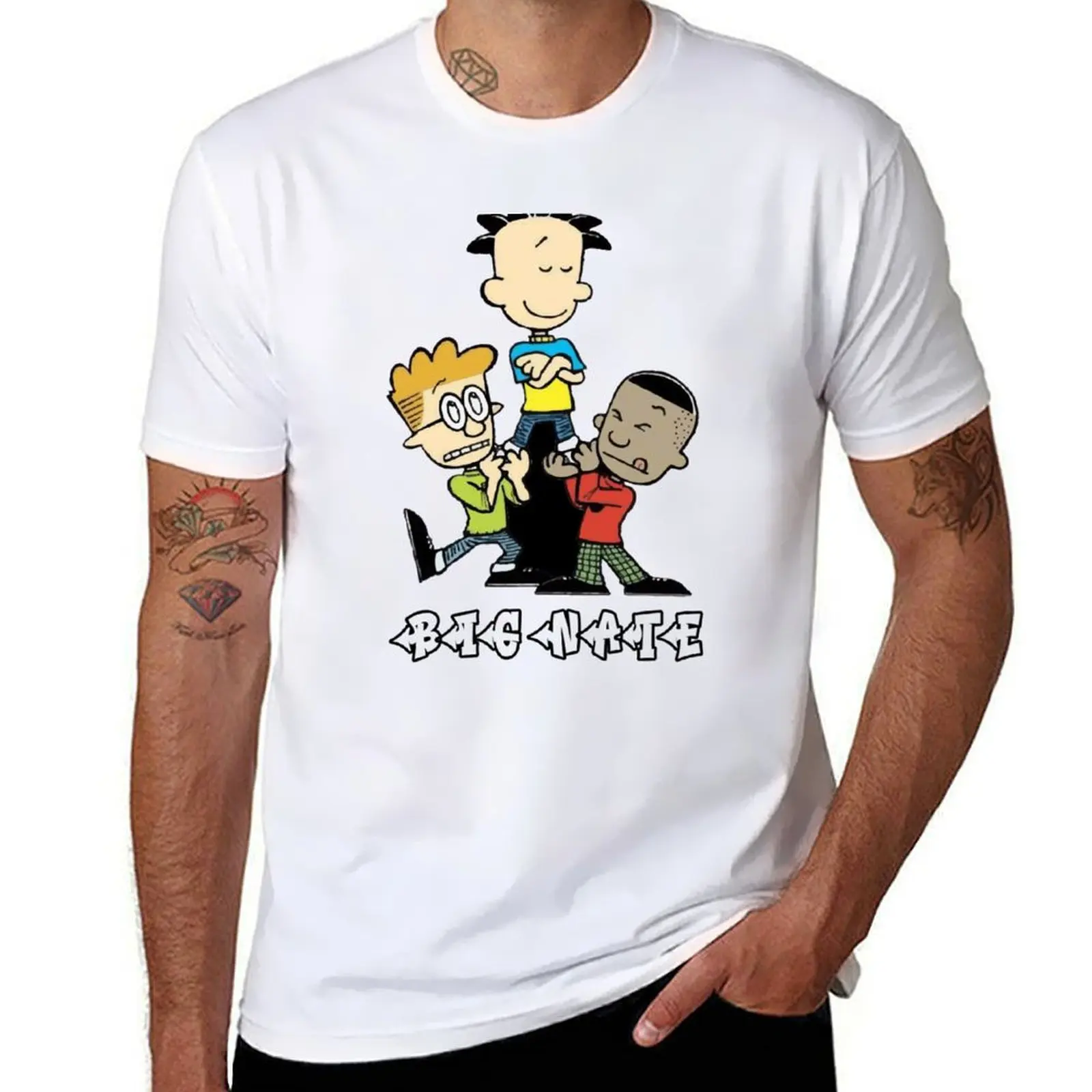 

Big Nate and his friends T-Shirt anime t shirts for man t shirt men 100% cotton luxury brand T-Shirt