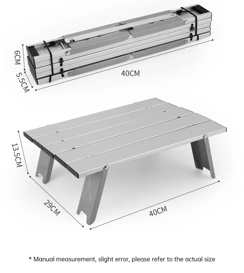 Camping Mini Foldable Table Portable Aluminum Alloy Folding Table for Outdoor Picnic Barbecue Tours Tableware  Camping Accessori