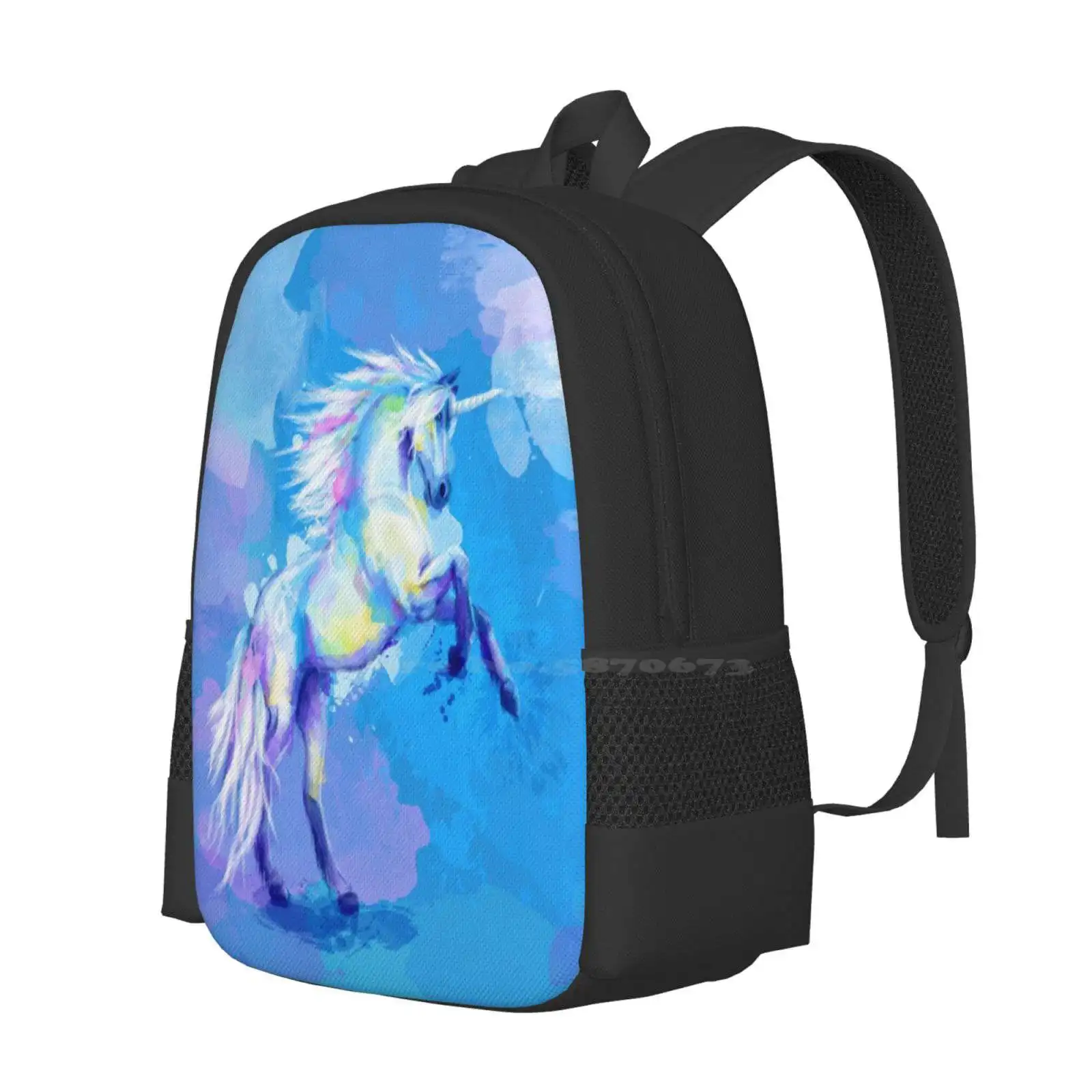 Unicorn Dream-Fantasy Animal Painting Backpacks For School Teenagers Girls Travel Bags Watercolor Abstract Animal Mythical