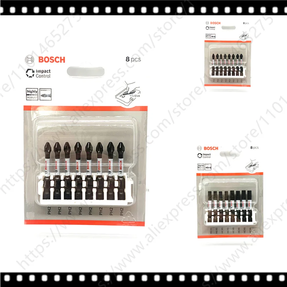 

Набор бит для отвертки BOSCH PH2 PZ2 HEX5 HEX6