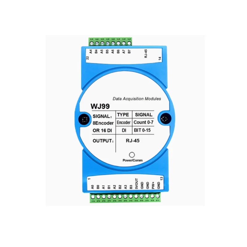 8-channel encoder 16 channel DI pulse signals to ModbusTCP high-speed WJ99