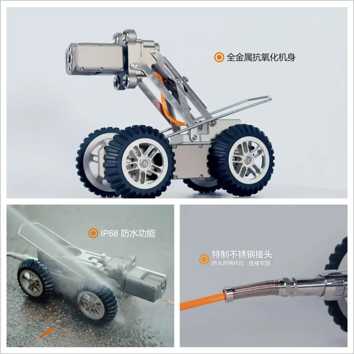 HD Pipeline Crawling ro Industrial Sewer Pipe cam