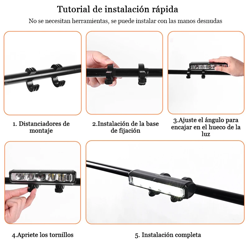 ضوء أمامي للدراجة، 5200 لومن 8000 مللي أمبير في الساعة مقاوم للماء لركوب الليل، شعلة USB لشحن الطريق، ملحقات إضاءة الدراجة، معدات ركوب الدراجات