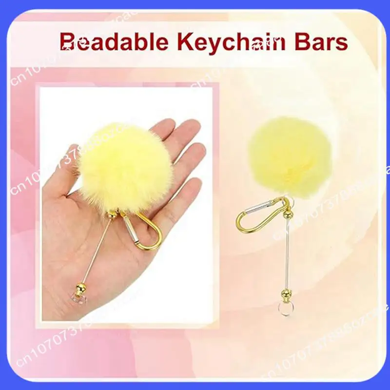 

A26P красочный брелок с помпоном из бисера, женский флокированный брелок с пряжкой для скалолазания, уличный маленький инструмент, плюшевая сумка, украшение, кулон, аксессуары