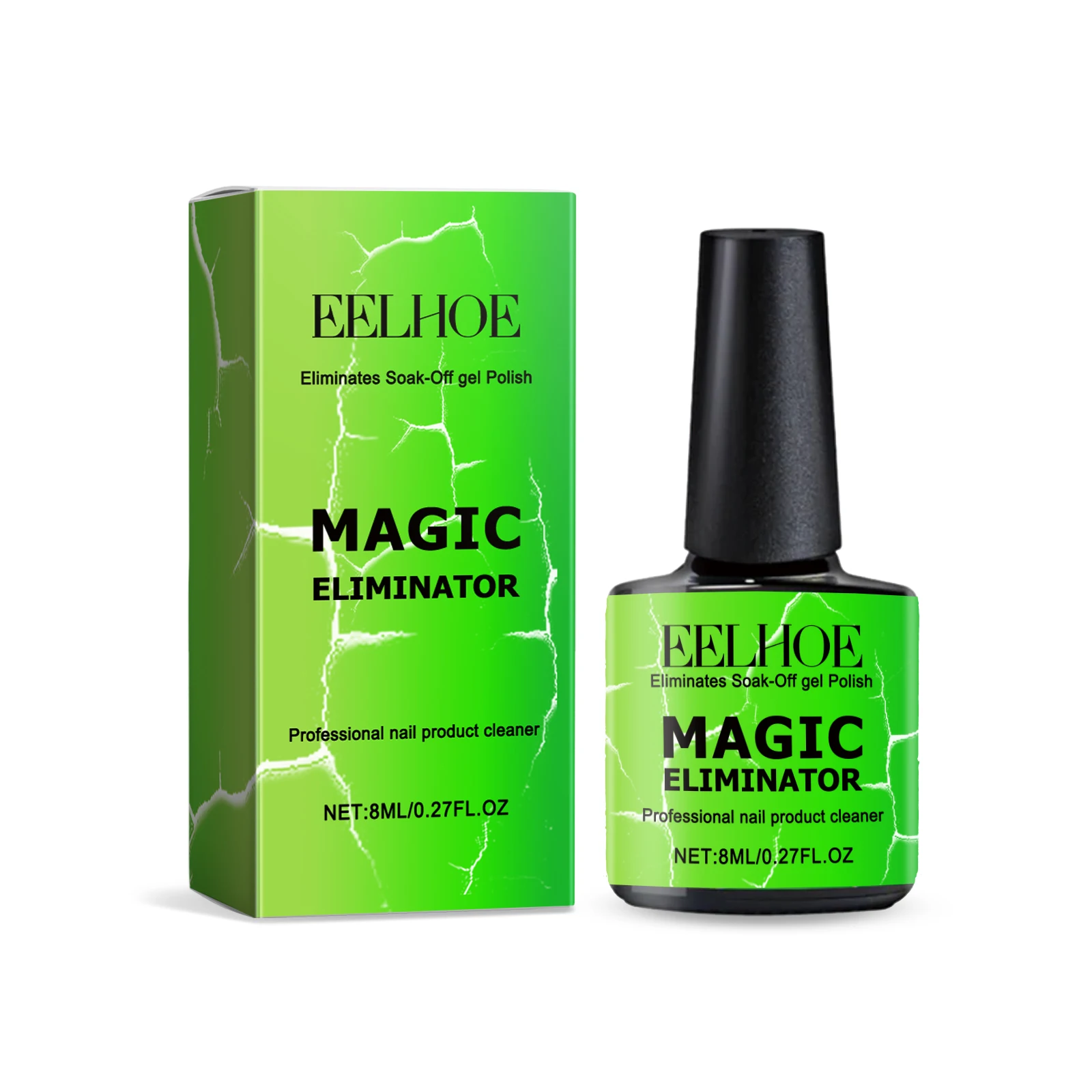 

Magic Eliminator – Professional Soak-Off Gel Polish Remover, Quick & Easy Nail Cleaner for Salon & Home Use, 8ml/0.27 fl oz
