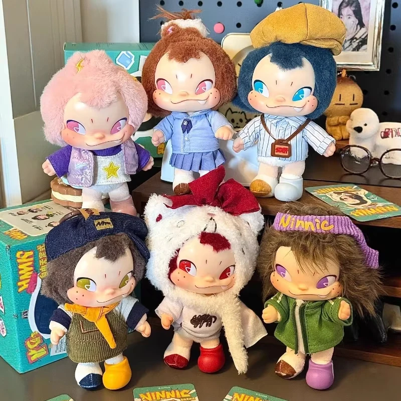 Authentic Ninnic Wild & Free Series Plush Keychain Blind Box Trendy Toys Cute Figurines Pendant Dolls Excellent Gift For Girl