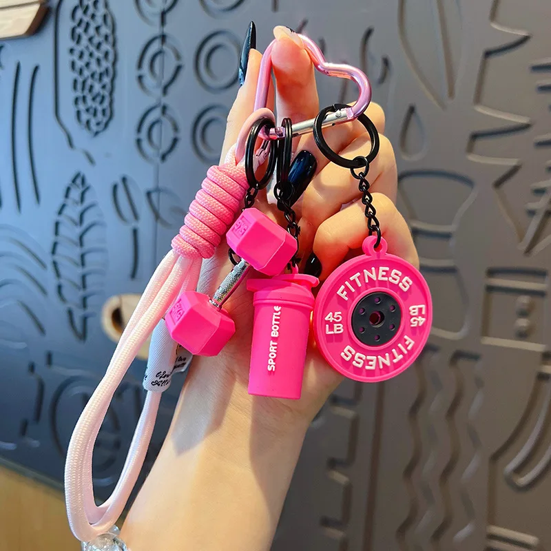 Mini-Hantel-Schlüsselanhänger mit Abnehmbaren Gewichtsplatten, DIY Fitness-Taschenanhänger, Kreatives Paar-Geschenk – Detail 7