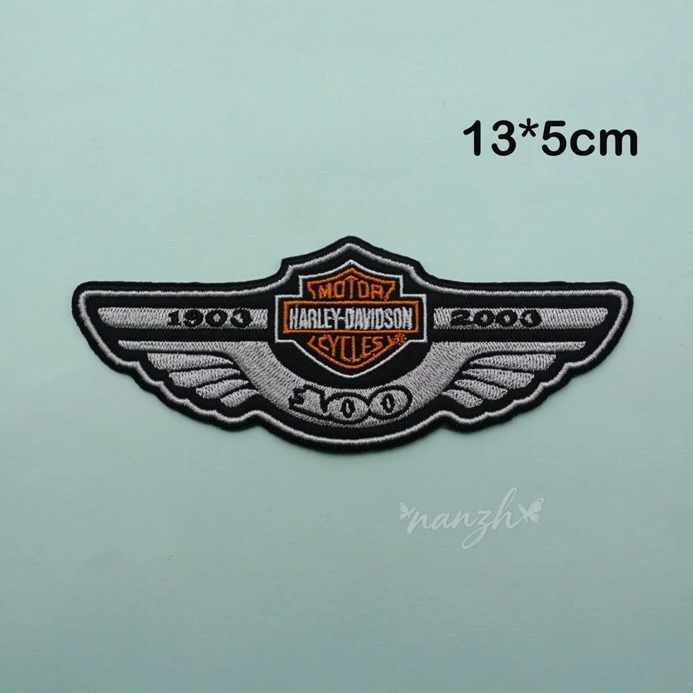Motorcycle Logo Embroidered Fabric Leather Jacket Vest Back Seal Patchwork Decorative Velcro For Harley Davidson Accessory view 6