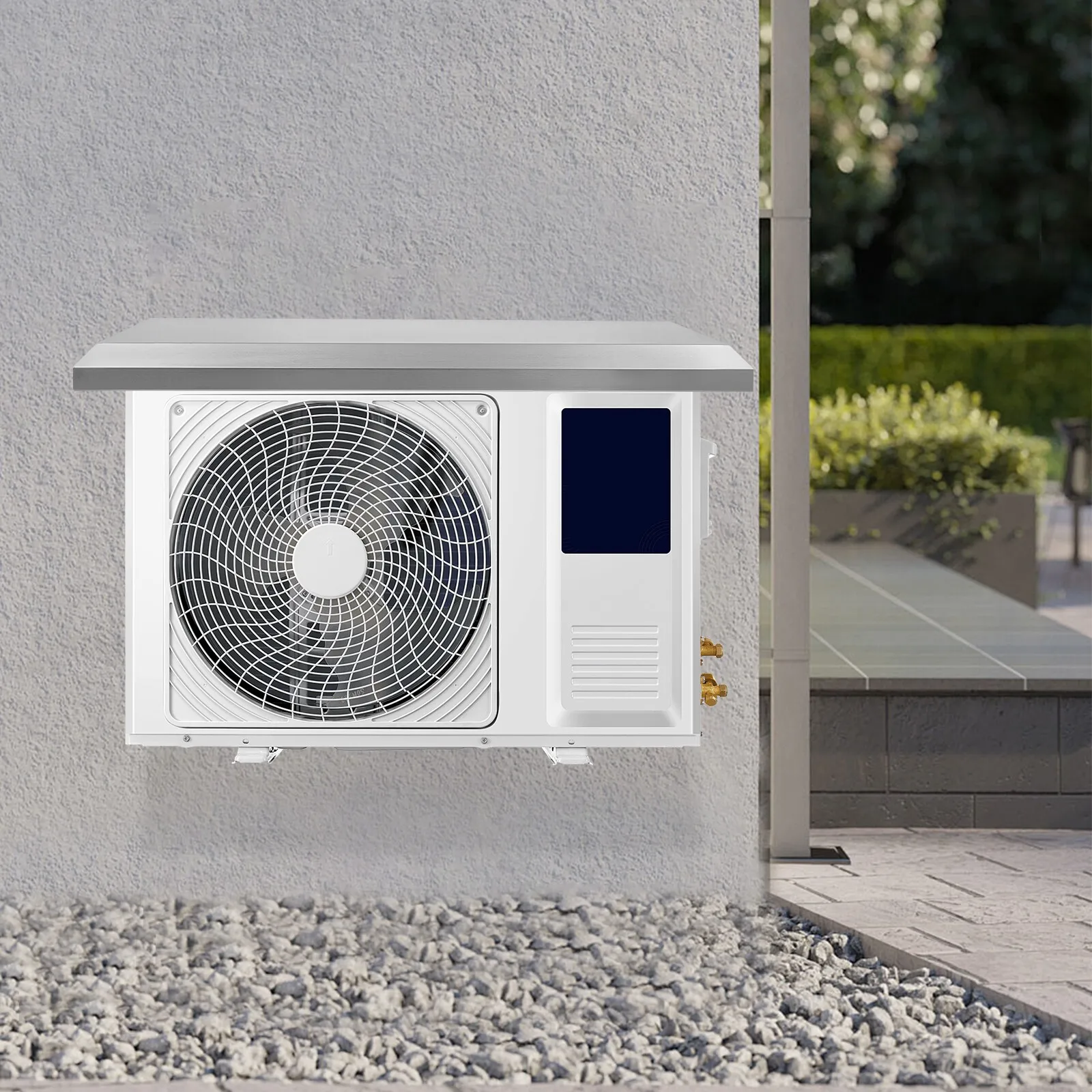 

Heavy Duty Air Conditioner Cover for All Seasons, Stainless Steel Shield Protects Unit from Rain and Snow