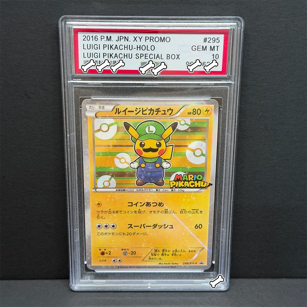 PTCG DIY 2016 P.M.JPN. XY PROMO LUIGI PIKACHU-HOLO LUIGI PIKACHU SPECIAL BOX Base Set GREY HAT VAN GOGH Game Proxy Card Gift Toy