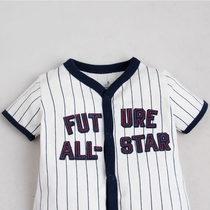 Sommer Baby Kleidung Jungen Strampler Neugeborenen Kinder Kleidung Ropa Bebe Overall Baumwolle Sport Baseball Strampler Outfits Baby Kleidung