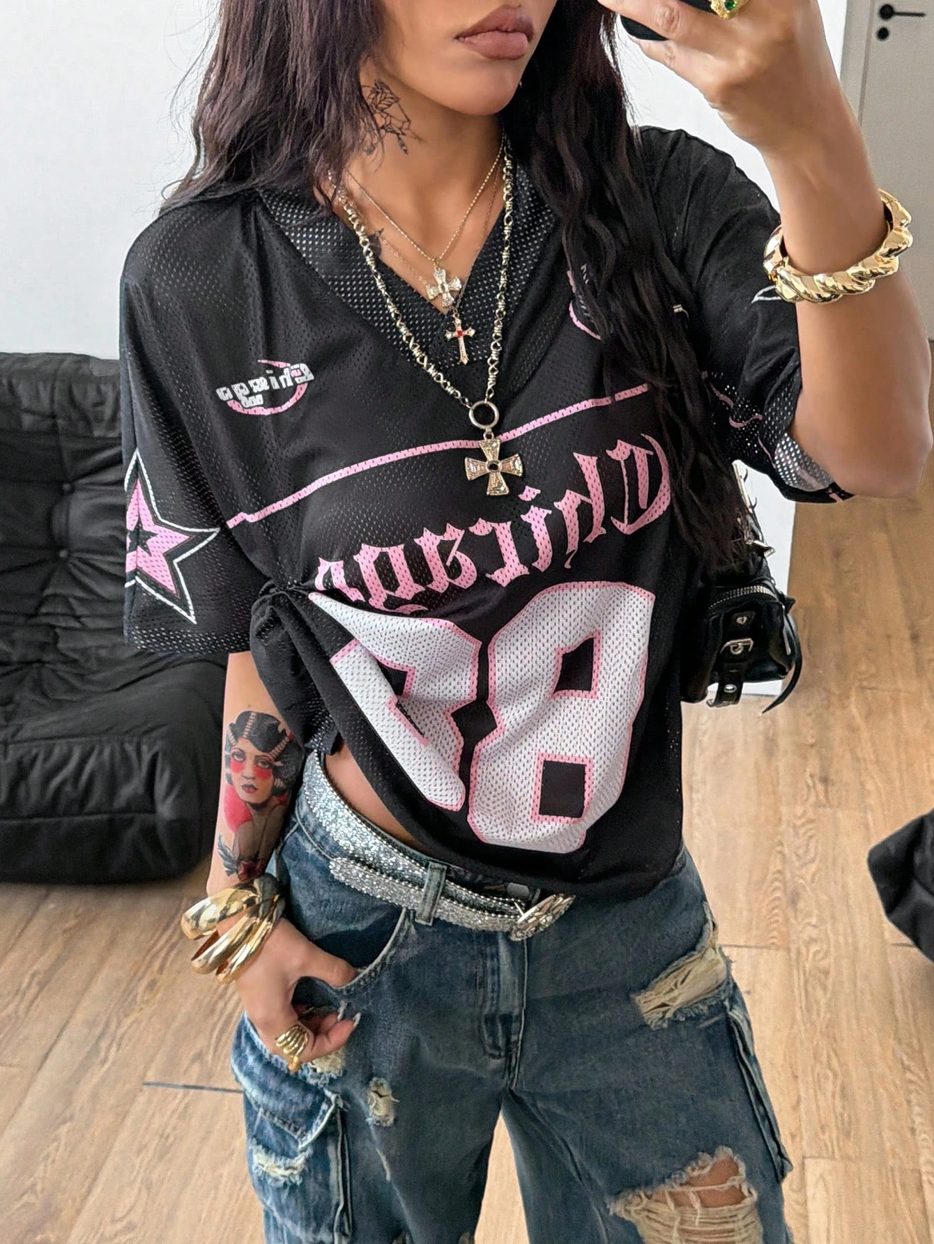 Summer Chicago Star Graphic Wo - Street Fashion Chicago 评论和价格