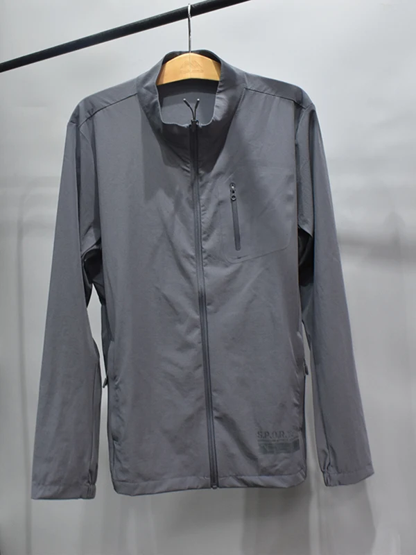 

Мужское повседневное пальто Loja Sle для поездок на работу Jaet, четырехстороннее эластичное саржевое пальто Qui Dry с воротником-стойкой, длинное пальто-стойка на молнии све