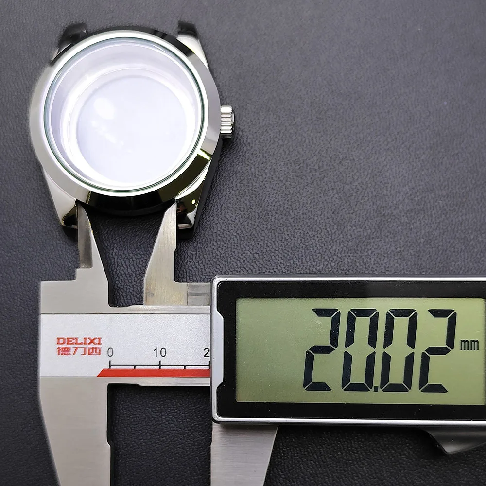 Anello di inclinazione da 39 mm di alta qualità, vetro zaffiro in acciaio inossidabile argentato/nero, adatto al movimento NH34 NH35 NH36 NH70, custodia impermeabile