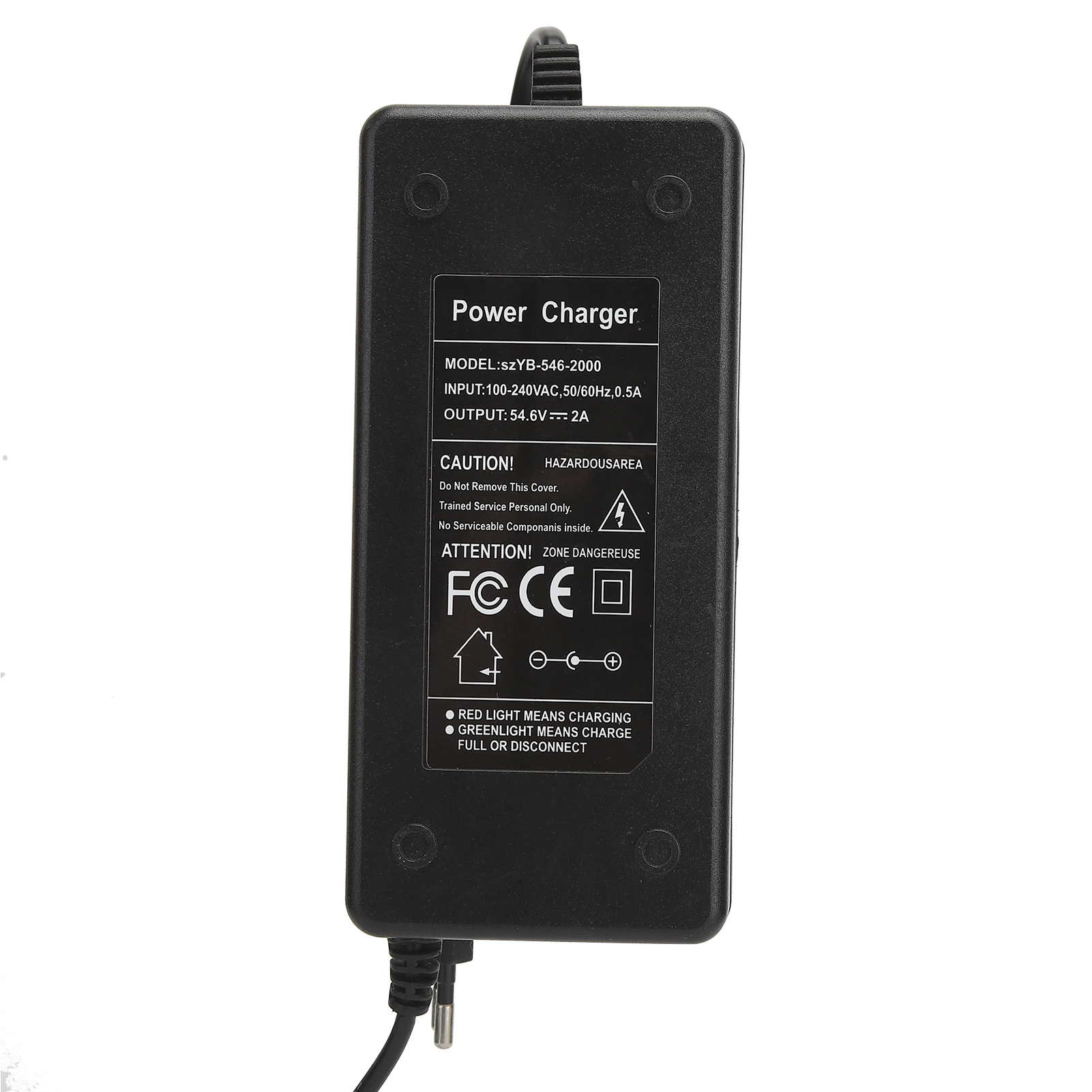 54.6 فولت بطارية محول شحن البطارية 54.6 فولت/2A محول الطاقة 5.5 مللي متر التوصيل بطارية ليثيوم محول الطاقة