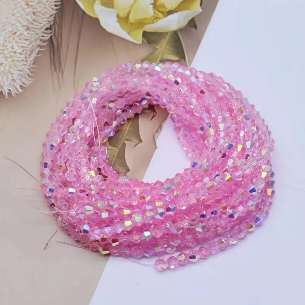 10pcs 4mm Bicone Crystal Beads Colorful DIY Loose Spacer Beads Austria Faceted Glass Crystal Beads Bracelets Earring Supplies