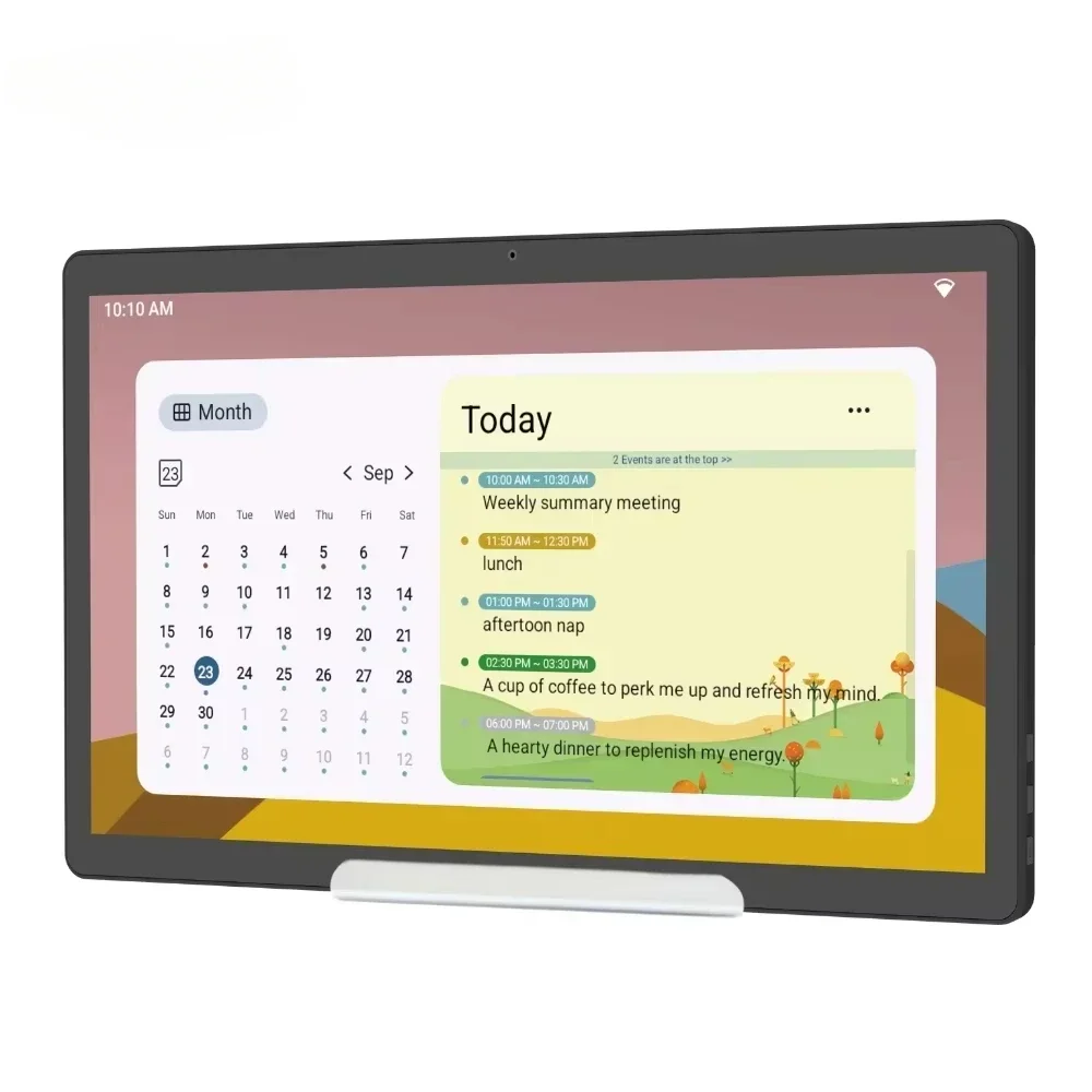 Smart Touch Screen Desk Digital Calendar Google Family Calendar 21.5 Inch Android Tablet Black Calendar Display Interactive fact