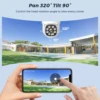 4G ソーラーカメラ AOV 24/7 録画 内蔵バッテリー オーディオ 屋外ワイヤレスカメラ 8MP 自動追跡セキュリティ監視 iCSee アプリ 3