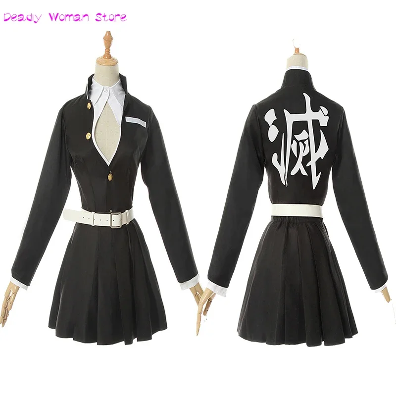 Costume cosplay di Halloween per bambini adulti noce Slayer kanroji Mitri per donna Parrucca set completo per ragazza