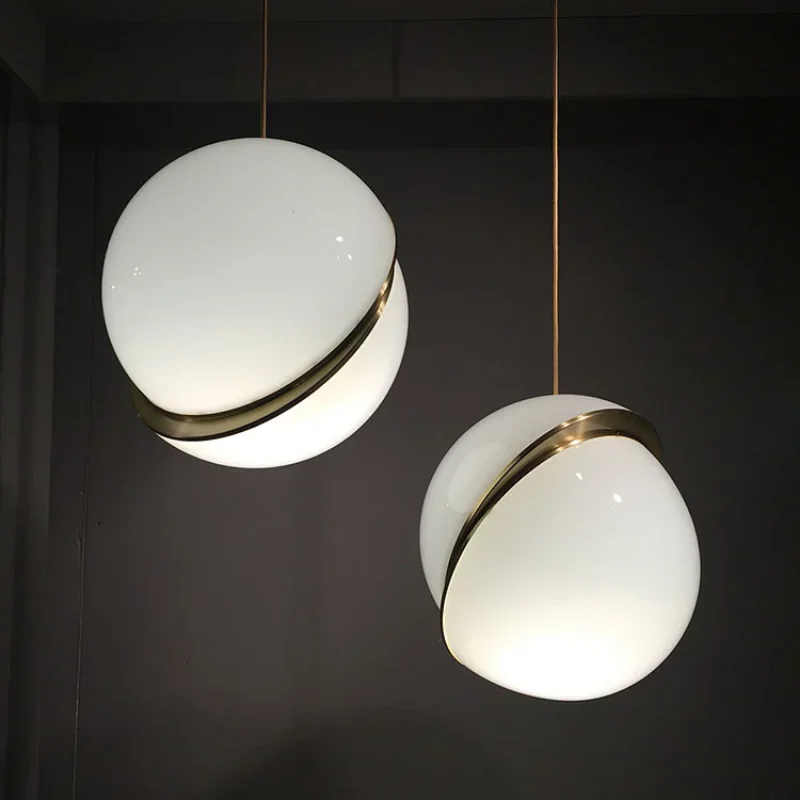Modern Led Pendant Light Fixture Glass Lampshade Minimalist Hanging Lamps For Shop Restaurant Bedside Nordic Droplight Home Deco
