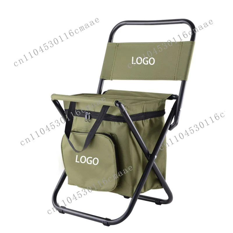 Outdoor Camping Portable and Comfortable  Ice Bag  Fishing Barbecue Thermal Insulation Folding  Chair High Backrest