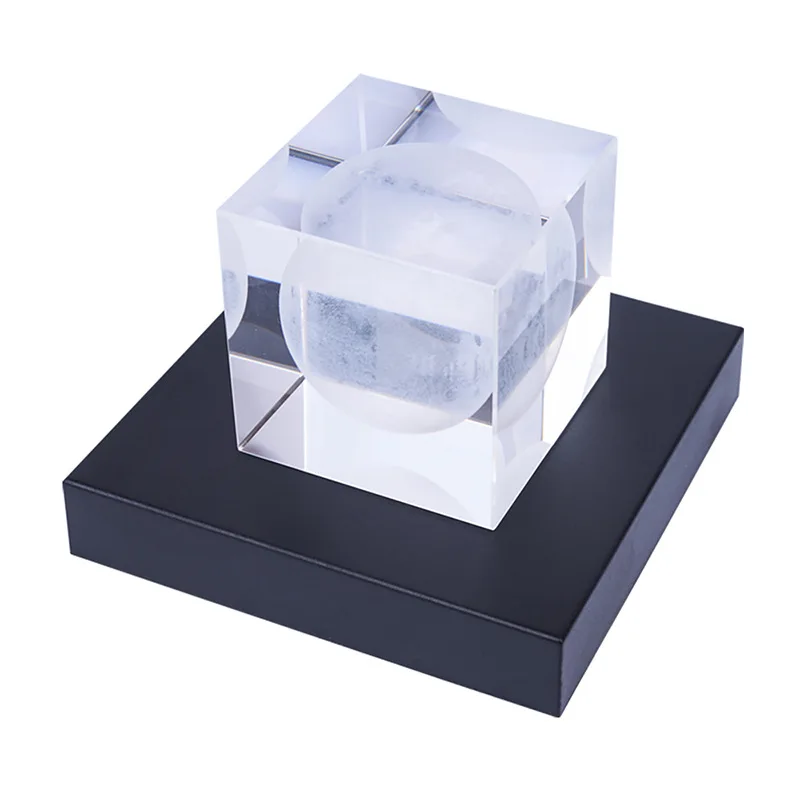 Square LED Crystal Lamp Holder Multi Mode Lighting Warm White Colorful Luminous Base