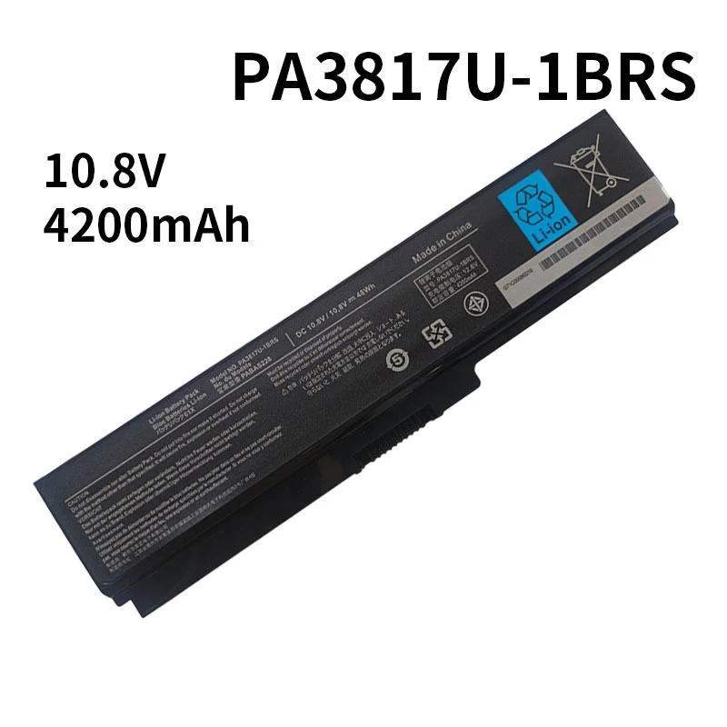 PA3817U-1BRS PA3817U Laptop Battery for Toshiba Satellite L750 L730 L700 L600 L630D L650 L670 L675 M600 C600 C660 10.8V 48Wh