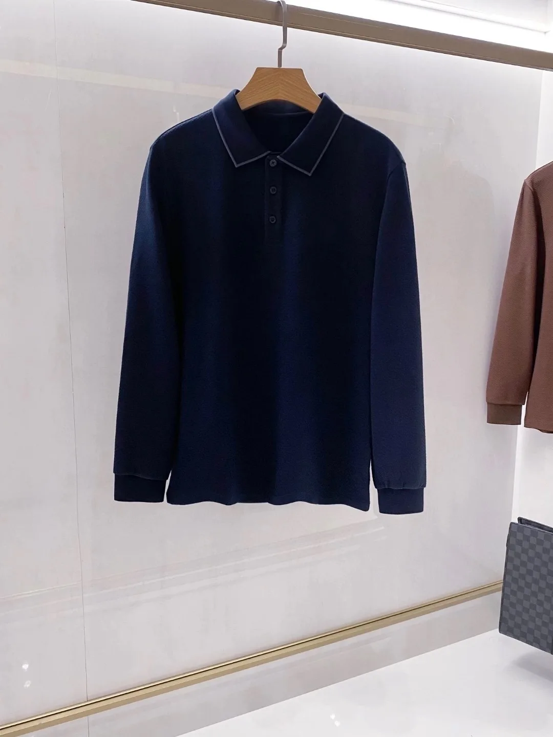 

Faionable Embroidered Letter Long Sve irt Casual Busin Turn-down Collar Men's Autumn Winter New Arrival