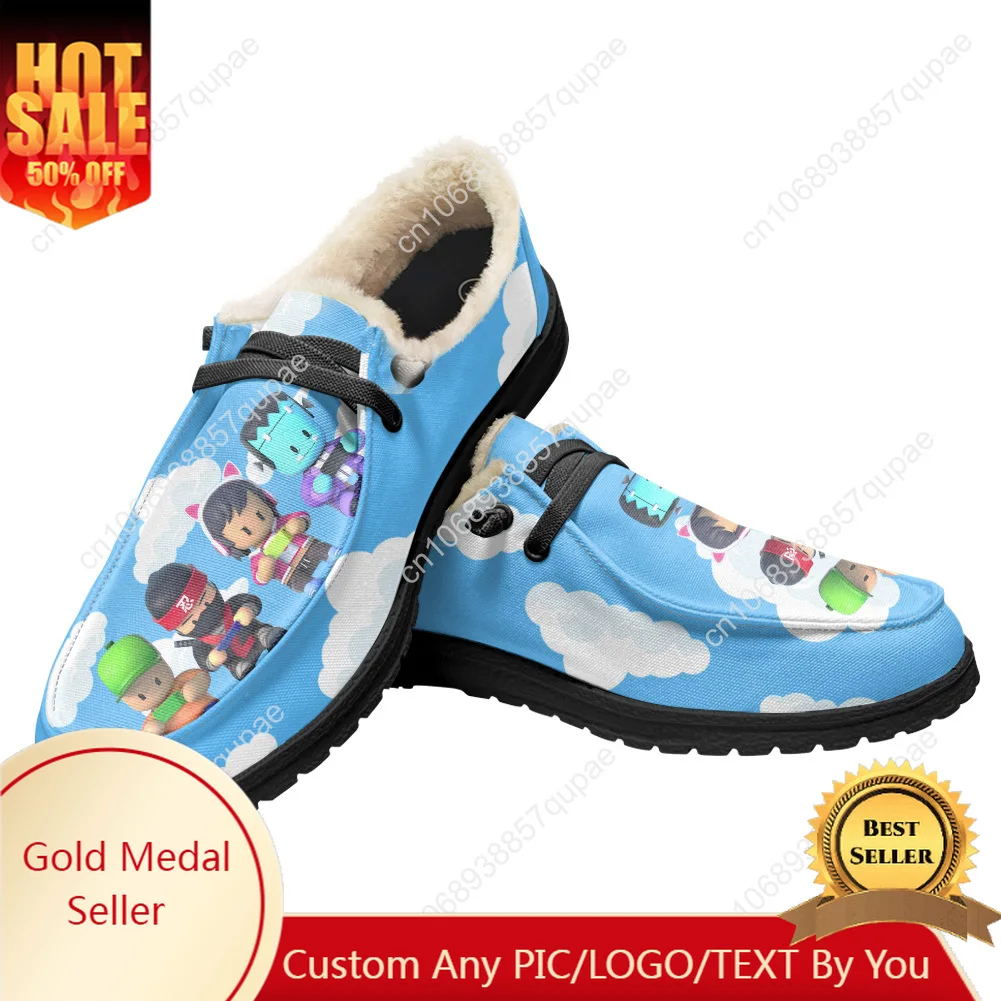 

Stumble Guys Flat Shoes Anime Cartoon Men Women Teenager Sneakers Soft Keep Warm Shoes Outdoor Casual Footwear Custom Made Shoe