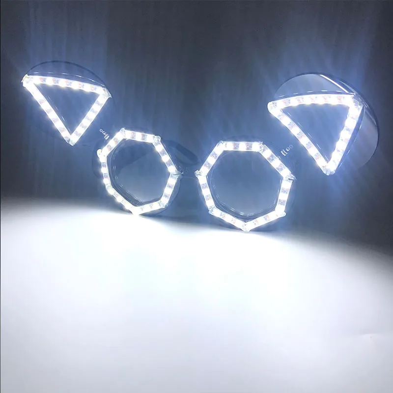 Creative Luminous Cat Ear Eyewear Fluorescent Neon Night Show Supplies Glowing Novelty Glasses Light up Flashing Photo props