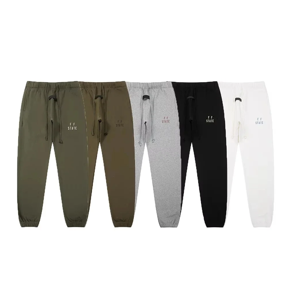 24 outono a volta para shcoll coleção calça stat carta cordão moletom masculino feminino casual streetwear joggers calças