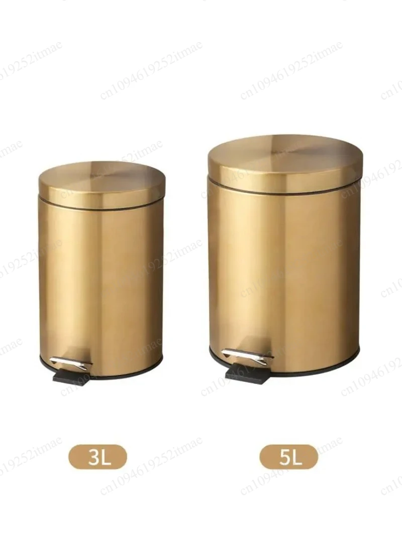 

Modern 5L Stainless Steel Foot Pedal Bin Waterproof Garbage Can for Home Kitchen Hotel Bathroom