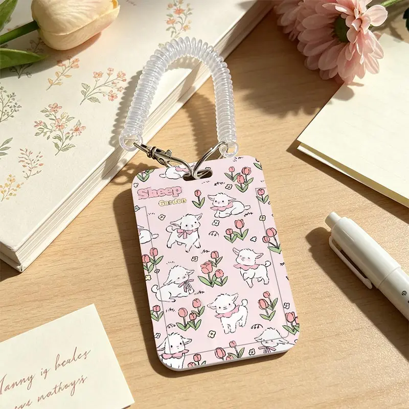 Card Holder for Credential Badge Holder Student Bus/Meal Card Protection Case Pendant Keychain Kpop Photocard Holder