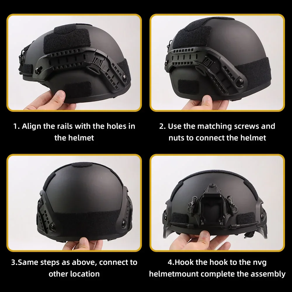 التكتيكية MICH2000 خوذة الجانب دليل السكك الحديدية قوس خوذة جبل السكك الحديدية الصيد الدراجات الادسنس Mich 2000 خوذة محول الملحقات