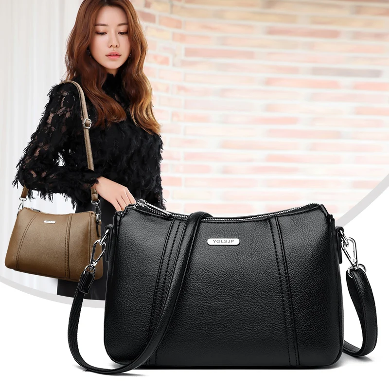 

Женская высококачественная сумка из искусственной кожи, универсальная модная повседневная сумка на плечо для поездок на работу, новая брендовая дизайнерская сумка на молнии для девочек